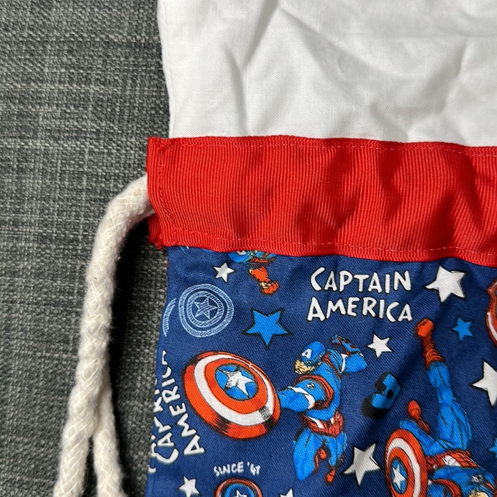 Handmade Drawstring Bag - Captain America - Picture 4 of 4